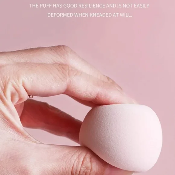 🆕️LAST 1🩷BABY POWDER PINK MAKEUP SPONGE SET OF 8 W/PLASTIC PROTECTIVE CASE - Picture 5 of 16